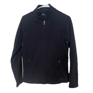 Marmot Fleece Jacket Black Youth‎ Medium Fleece Zip Up Embroidered Logo.